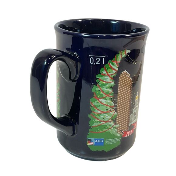 2016 Denver Christkindlmarket Coffee Cup Tea Mug Blue Collectible Gift 8 Oz - Picture 5 of 7